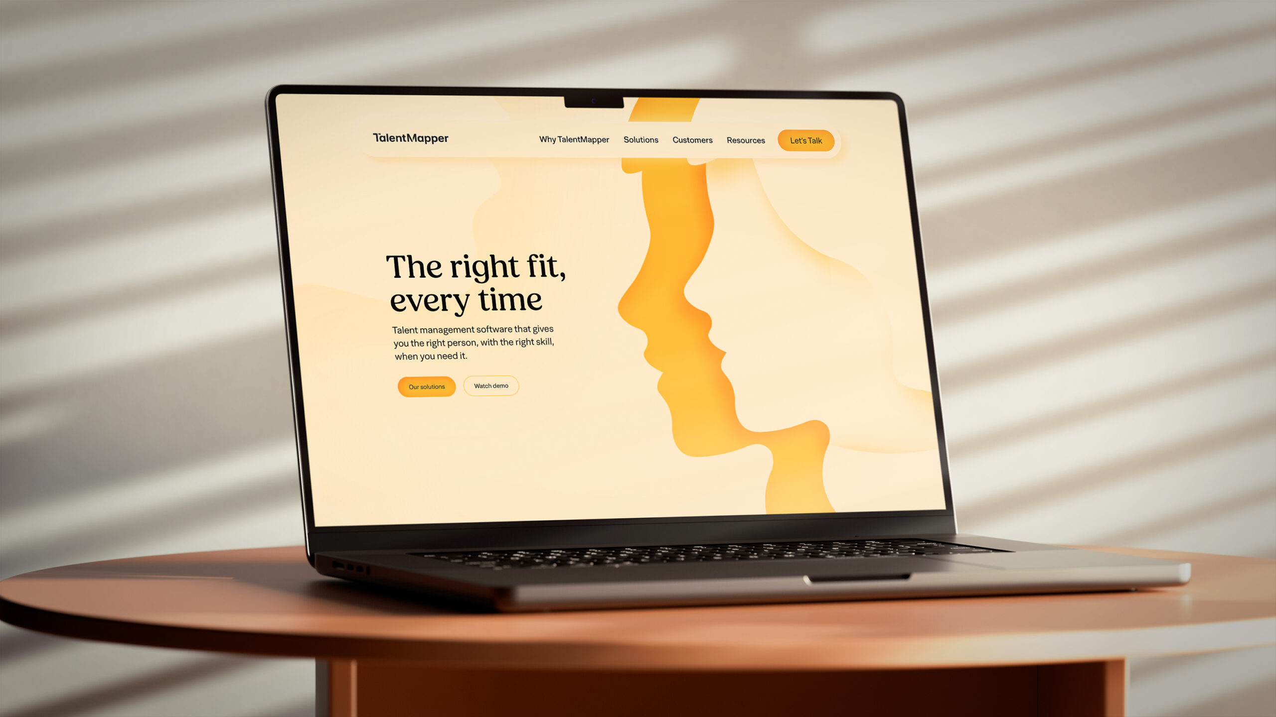 Laptop showing TalentMapper Website